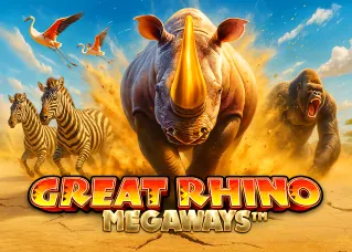 ฝากถอน ไม่มีขั้นต่ำ Great Rhino Megaways ทดลองเล่นฟรี